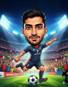 Football Player Caricature from Photo – Gemini AI Prompt Football Player Caricature from Photo – Gemini AI Prompt