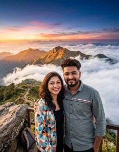 Mountain Travel Couple Photo Gemini AI Prompt Using Your Photo