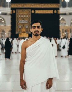 Umrah at Masjid Al Haram – AI Image Prompt with White Ihram