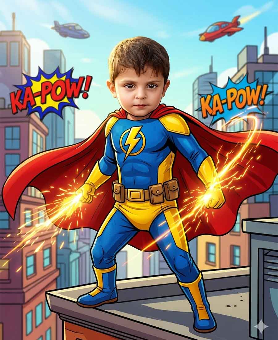 Mini Superhero Kid Portrait